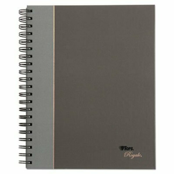 Tops Products TOPS, ROYALE WIREBOUND BUSINESS NOTEBOOK, COLLEGE, BLACK/GRAY, 10.5 X 8, 96 SHEETS 25331